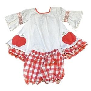 WELL DRESSED WOLF Sally Apple Dress & Matching Bloomers Set Girls size 6